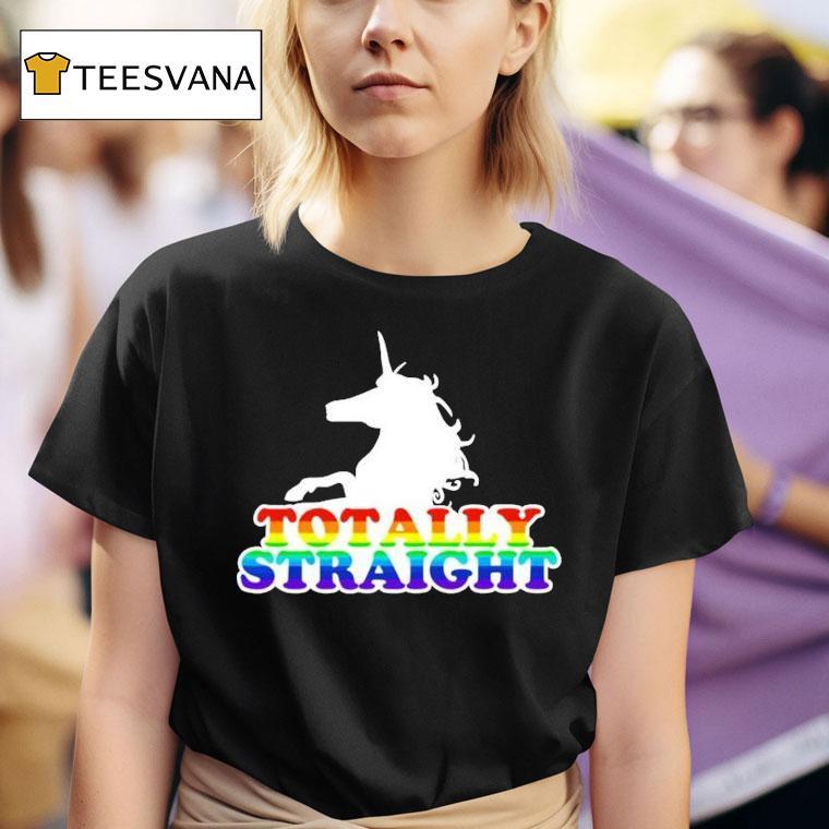 Alanna Smith Wearing Totally Straight Unicorn Pride Shirt