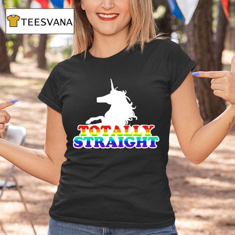 Alanna Smith Wearing Totally Straight Unicorn Pride Shirt