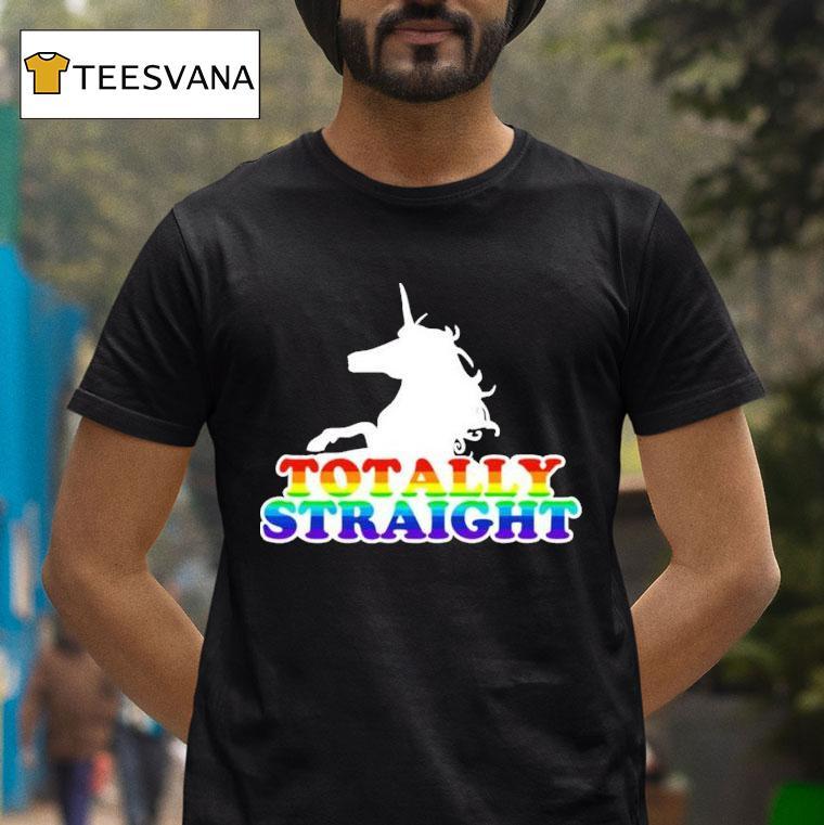 Alanna Smith Wearing Totally Straight Unicorn Pride Shirt